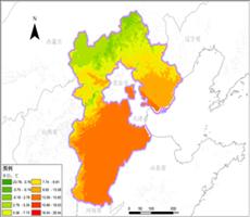 河北省多年平均气温空间分布数据服务