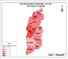 山西省2017年地区生产总值指数（上年=100）
