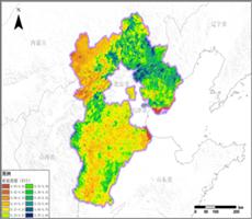 卫星遥感数据反演河北省增强型植被指数（EVI）数据服务