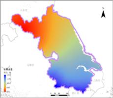 江苏省年降雨量空间分布数据服务