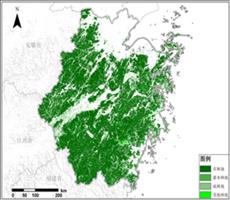 浙江省林地资源空间分布产品