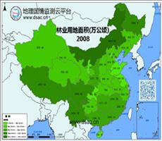 2008年林业用地面积数据