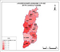 山西省2017年工业地区生产总值指数（上年=100）