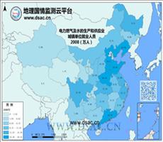 2008年电力燃气及水单位就业人员