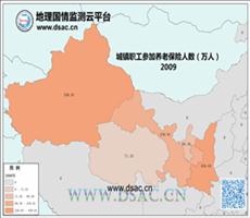 2009年西北城镇职工养老保险人数
