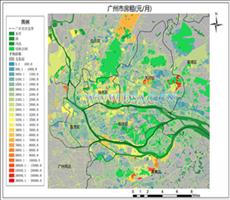 广州市2018年（上半年）房租热点图   
