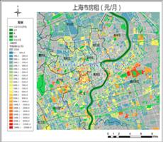 上海市2018年（上半年）房租热点图   