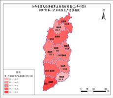 山西省2017年第一产业地区生产总值指数（上年=100）
