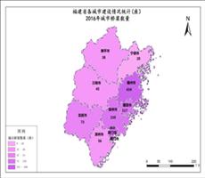 福建省2016年城市桥梁数量