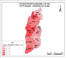 山西省2017年交通运输、仓储和邮政业总产出指数（上年=100）