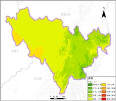 吉林省多年平均气温空间分布数据服务