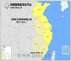 华东2012年在职职工参加养老保险人数
