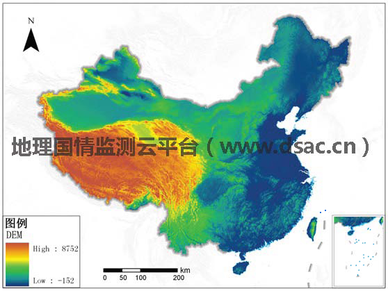 公里格网数据与地形数据结合在人口分布趋势分析中的应用