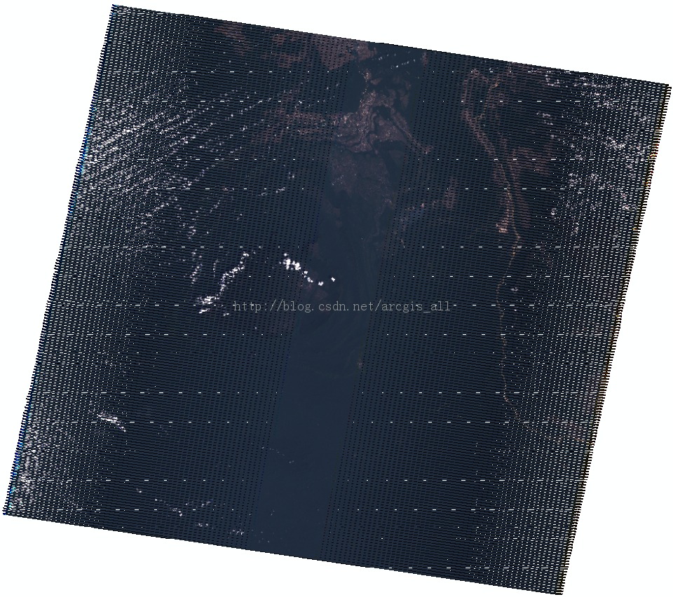 利用ArcGIS去除Landsat 7 ETM+影像条带