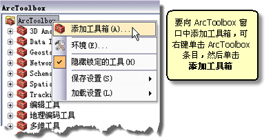使用 ArcToolbox 窗口