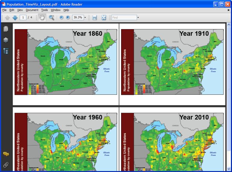 ArcGIS教程：打印和导出时态地图