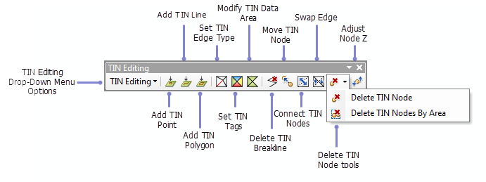 ArcGIS教程： TIN 编辑工具条介绍