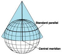 ArcGIS教程：圆锥投影