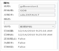 ArcGIS SDE Version版本属性概述